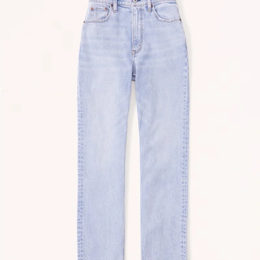 Abercrombie & Fitch Blue The Ankle Straight Ultra High Rise Leg Jeans - Picture 8 of 10